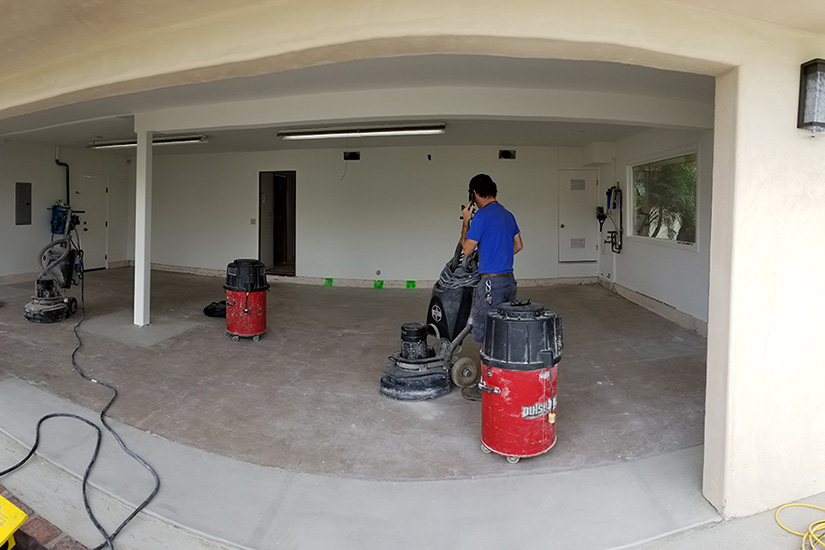 Top garage floor resurfacing near Agoura Hills CA provided by Concrete Illusions.
